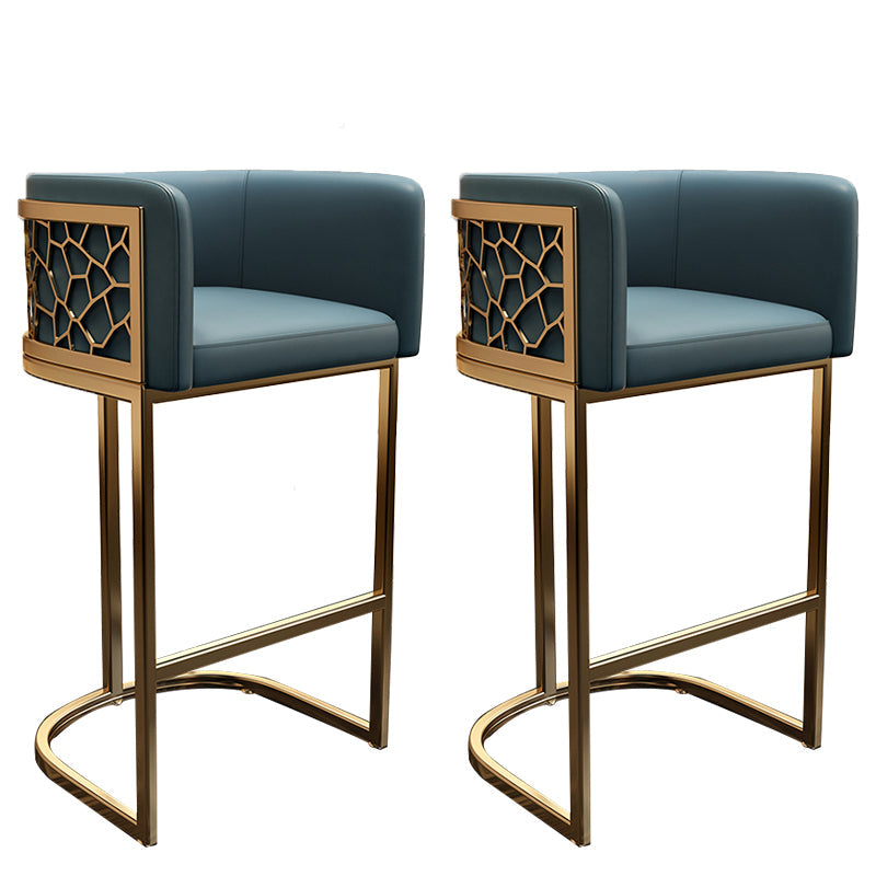 Glamstil Faux Leder Barstool Low Back Counter Barhocker für Küche