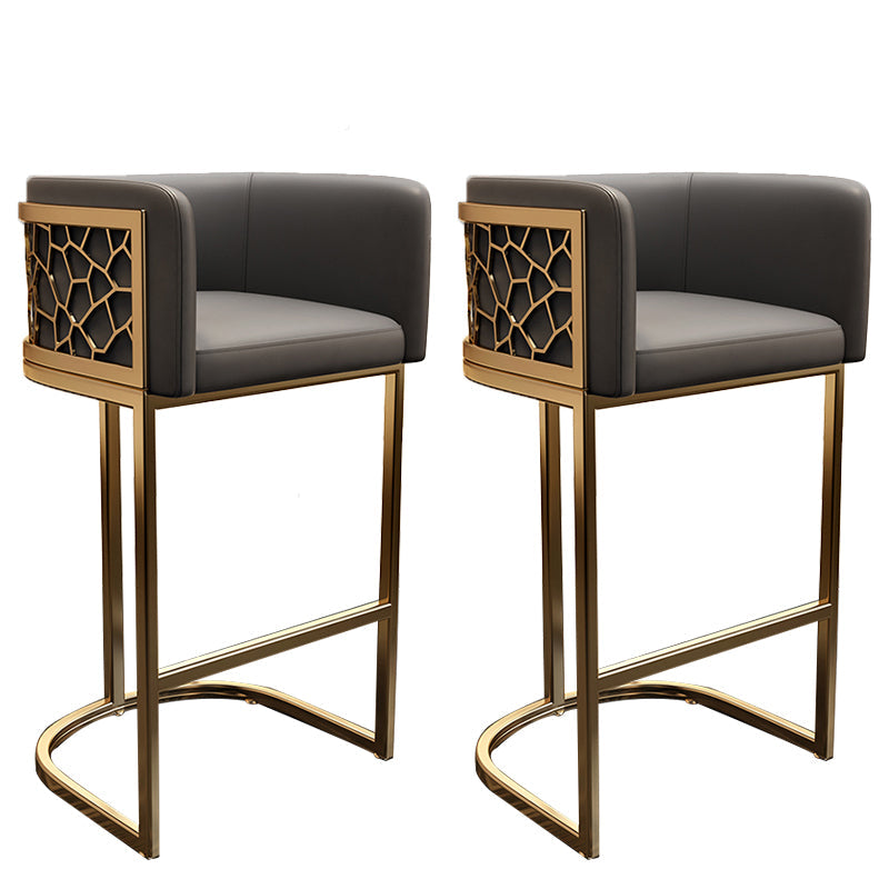 Glamstil Faux Leder Barstool Low Back Counter Barhocker für Küche