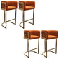 Glamstil Faux Leder Barstool Low Back Counter Barhocker für Küche