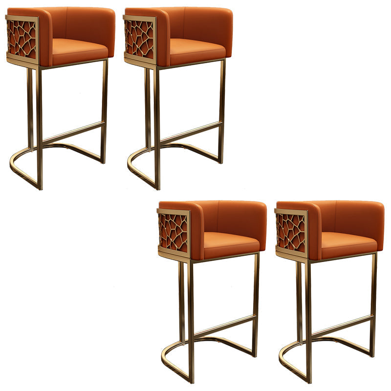 Glamstil Faux Leder Barstool Low Back Counter Barhocker für Küche