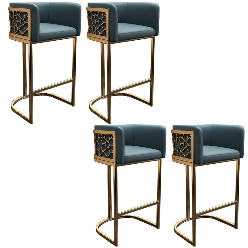 Glamstil Faux Leder Barstool Low Back Counter Barhocker für Küche