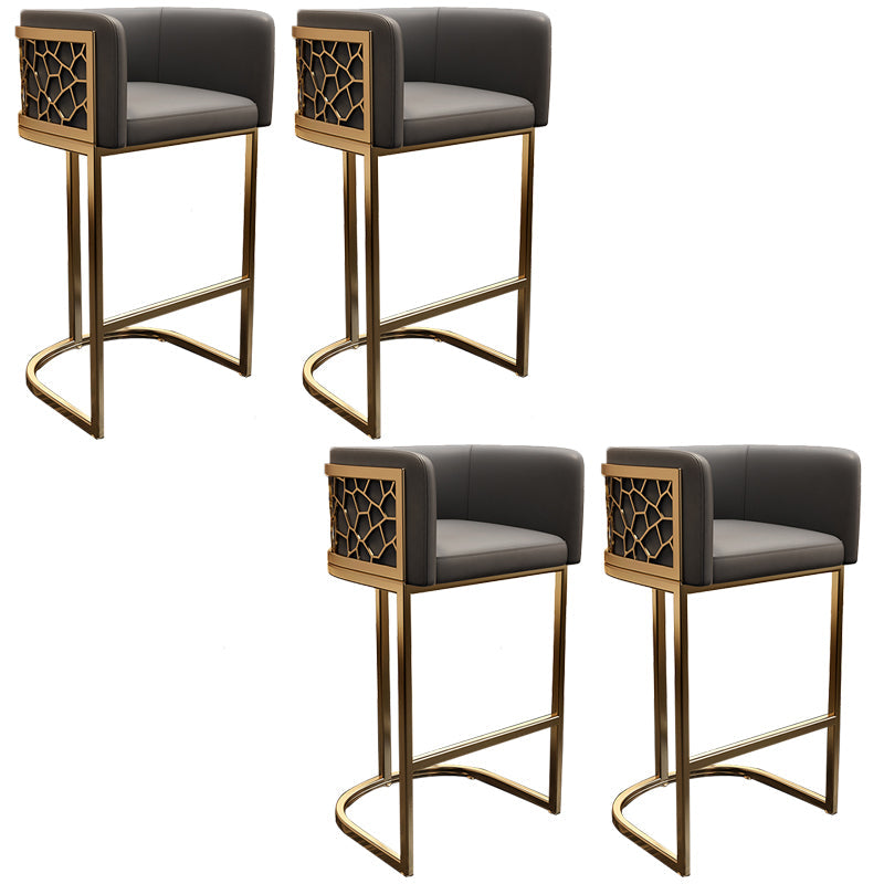 Glamstil Faux Leder Barstool Low Back Counter Barhocker für Küche