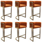 Glamstil Faux Leder Barstool Low Back Counter Barhocker für Küche