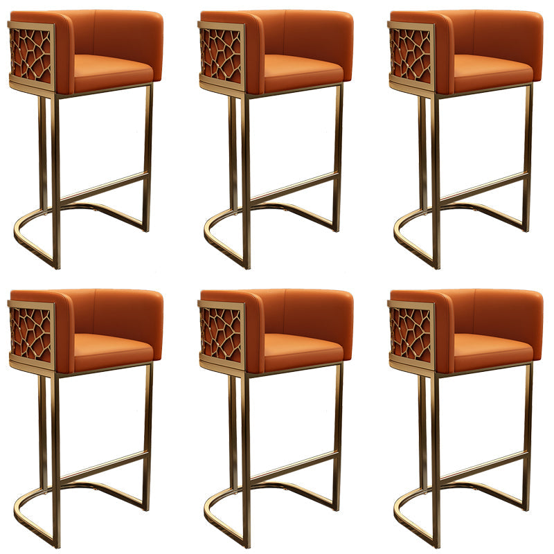 Glamstil Faux Leder Barstool Low Back Counter Barhocker für Küche