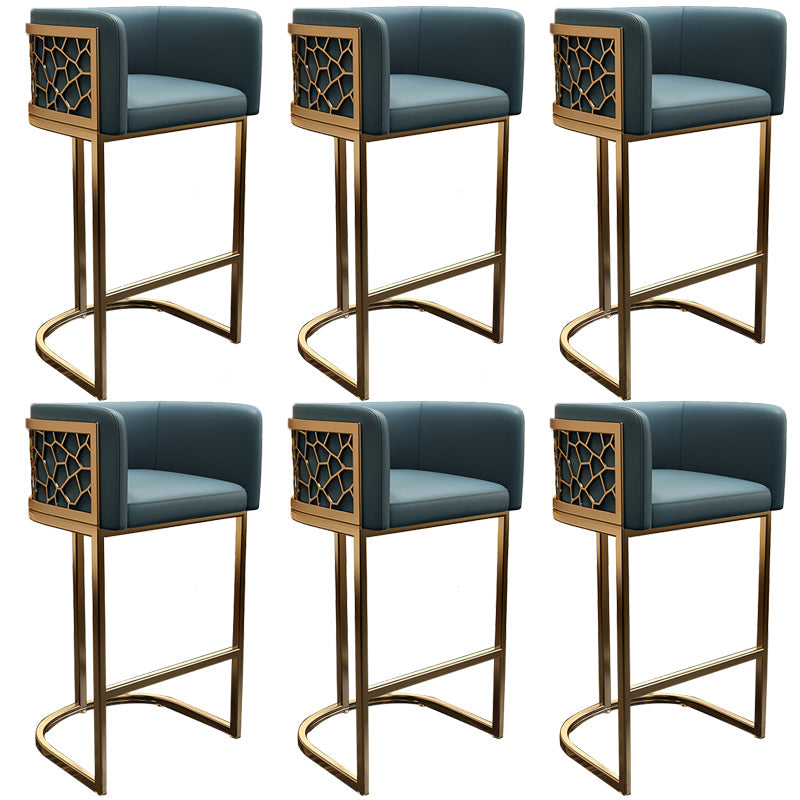 Glamstil Faux Leder Barstool Low Back Counter Barhocker für Küche