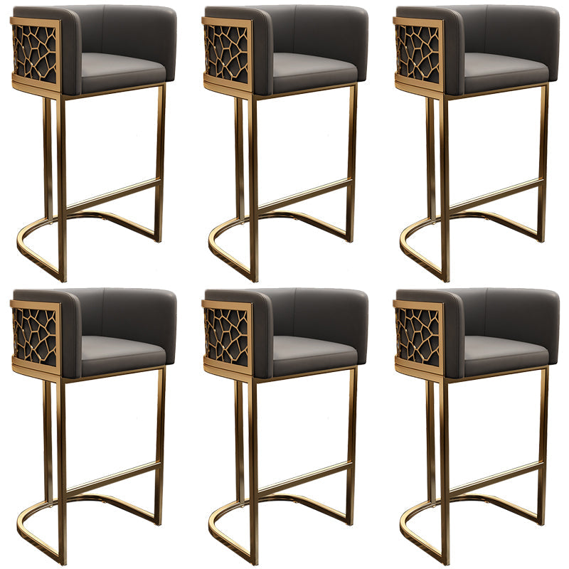 Glamstil Faux Leder Barstool Low Back Counter Barhocker für Küche