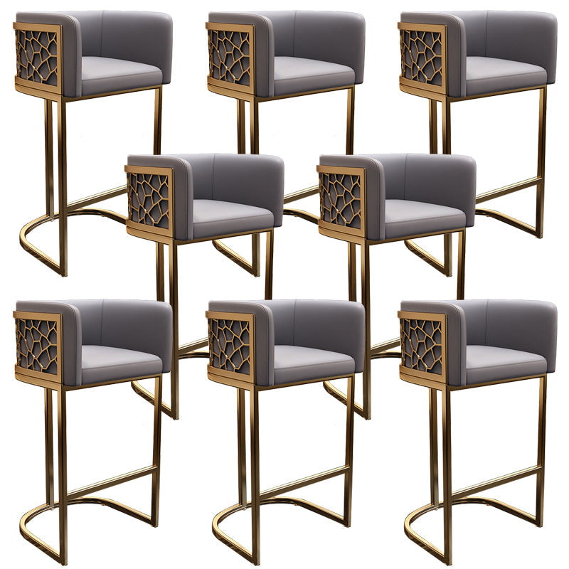 Glamstil Faux Leder Barstool Low Back Counter Barhocker für Küche