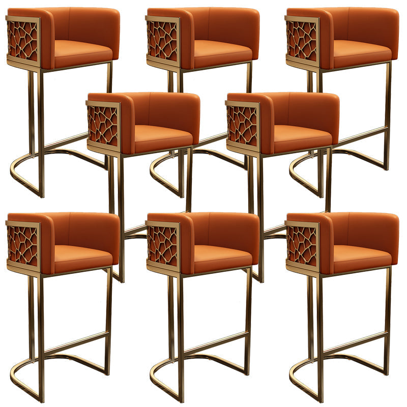 Glamstil Faux Leder Barstool Low Back Counter Barhocker für Küche