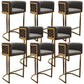 Glamstil Faux Leder Barstool Low Back Counter Barhocker für Küche