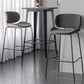 Industrial Style Armless Bar Stool Low Back Counter Bar Stool for Home