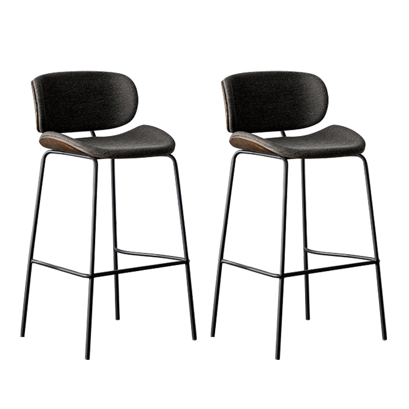 Industrial Style Armless Bar Stool Low Back Counter Bar Stool for Home