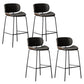 Industrial Style Armless Bar Stool Low Back Counter Bar Stool for Home
