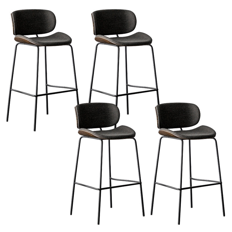 Industrial Style Armless Bar Stool Low Back Counter Bar Stool for Home