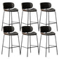 Industrial Style Armless Bar Stool Low Back Counter Bar Stool for Home