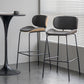 Industrial Style Armless Bar Stool Low Back Counter Bar Stool for Home