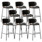 Industrial Style Armless Bar Stool Low Back Counter Bar Stool for Home
