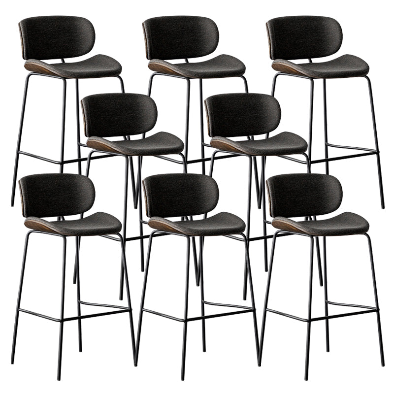 Industrial Style Armless Bar Stool Low Back Counter Bar Stool for Home