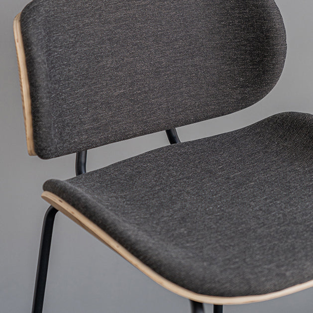 Industrial Style Armless Bar Stool Low Back Counter Bar Stool for Home