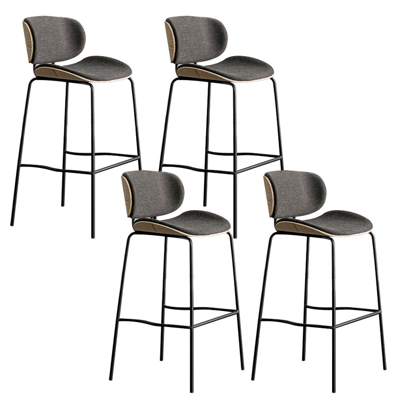 Industrial Style Armless Bar Stool Low Back Counter Bar Stool for Home