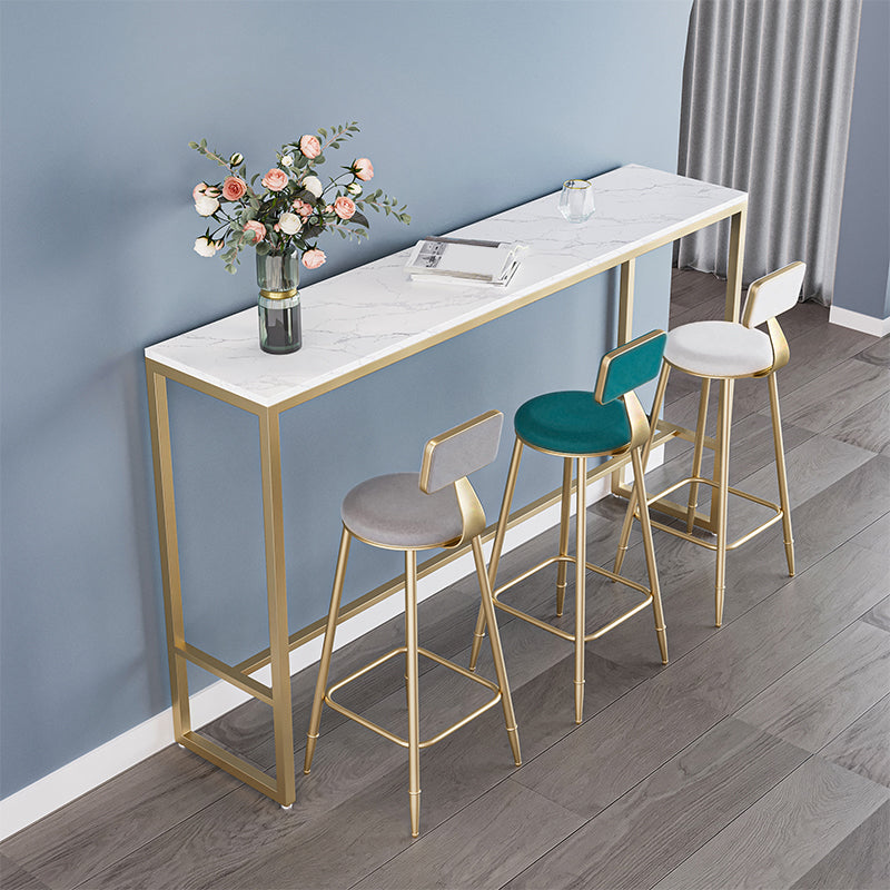 Taburetes de comedor tapizados en la espalda de espalda taburetes de bares sin brazo con base de metal