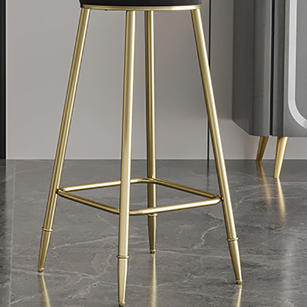Taburetes de comedor tapizados en la espalda de espalda taburetes de bares sin brazo con base de metal