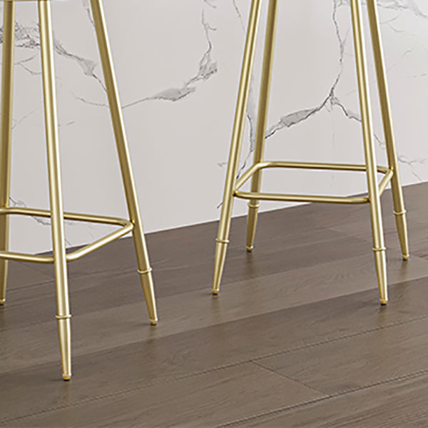 Taburetes de comedor tapizados en la espalda de espalda taburetes de bares sin brazo con base de metal