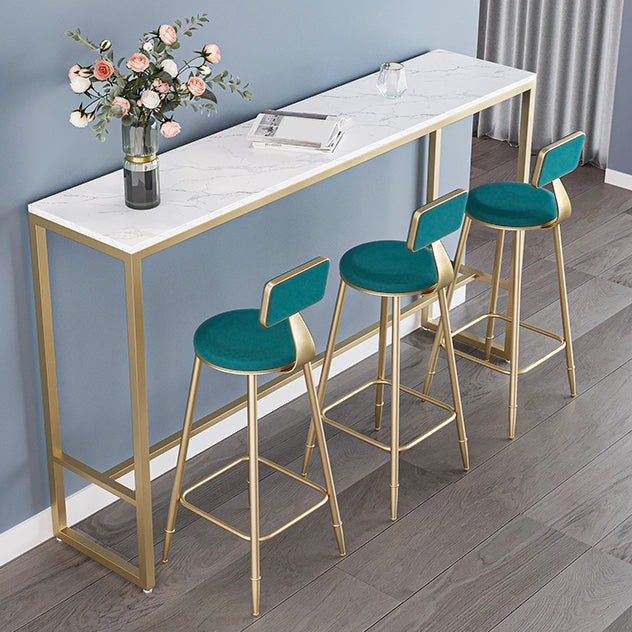 Taburetes de comedor tapizados en la espalda de espalda taburetes de bares sin brazo con base de metal