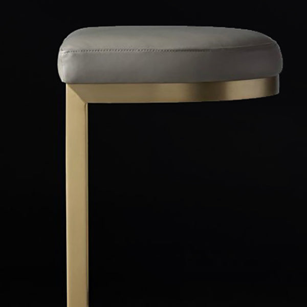 Tabourets de salle à manger glamour rembourrés des tabourets de bar sans base avec une base en métal