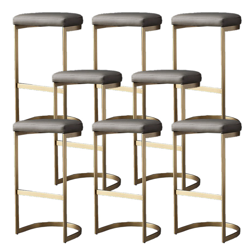 Tabourets de salle à manger glamour rembourrés des tabourets de bar sans base avec une base en métal