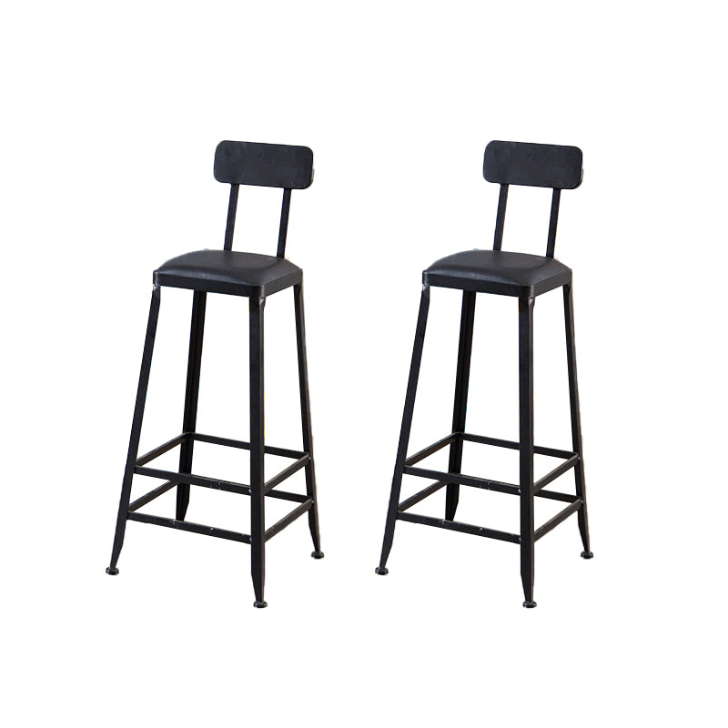 Sgabelli da pranzo industriali sgabelli da barre quadrate senza piede con poggiapiedi