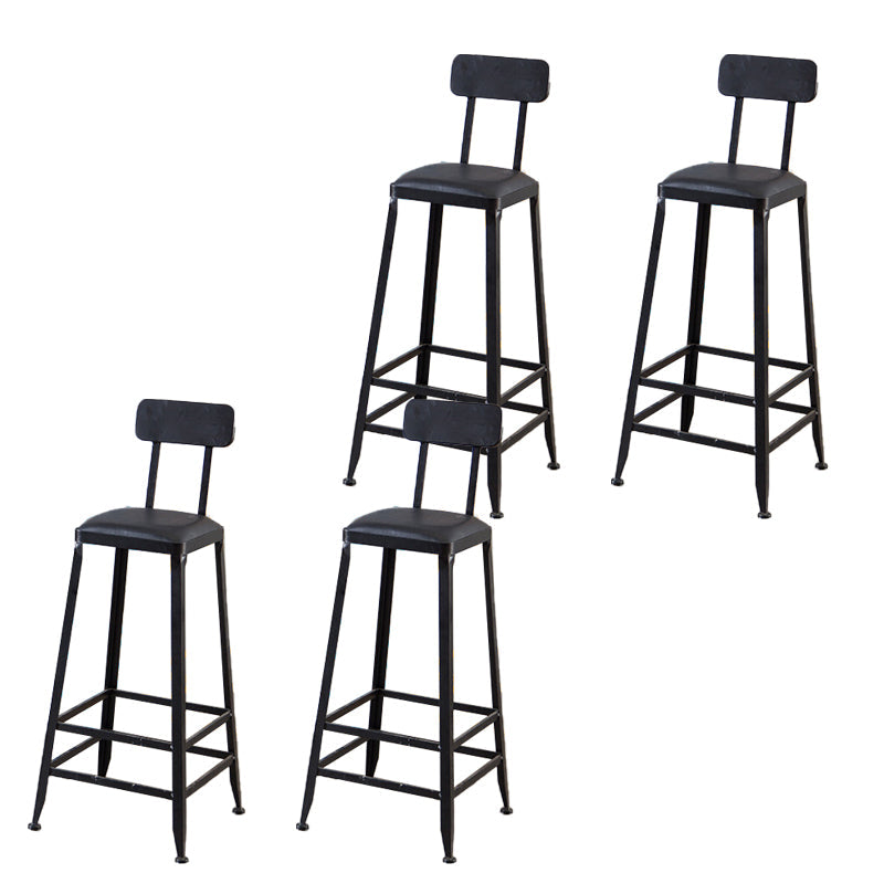 Sgabelli da pranzo industriali sgabelli da barre quadrate senza piede con poggiapiedi