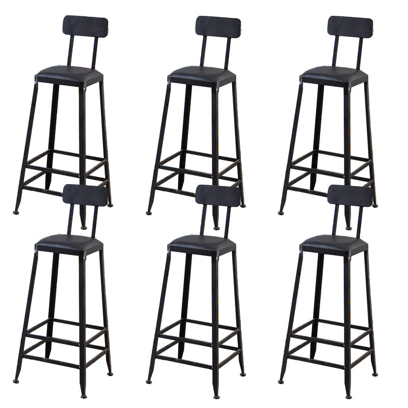 Sgabelli da pranzo industriali sgabelli da barre quadrate senza piede con poggiapiedi