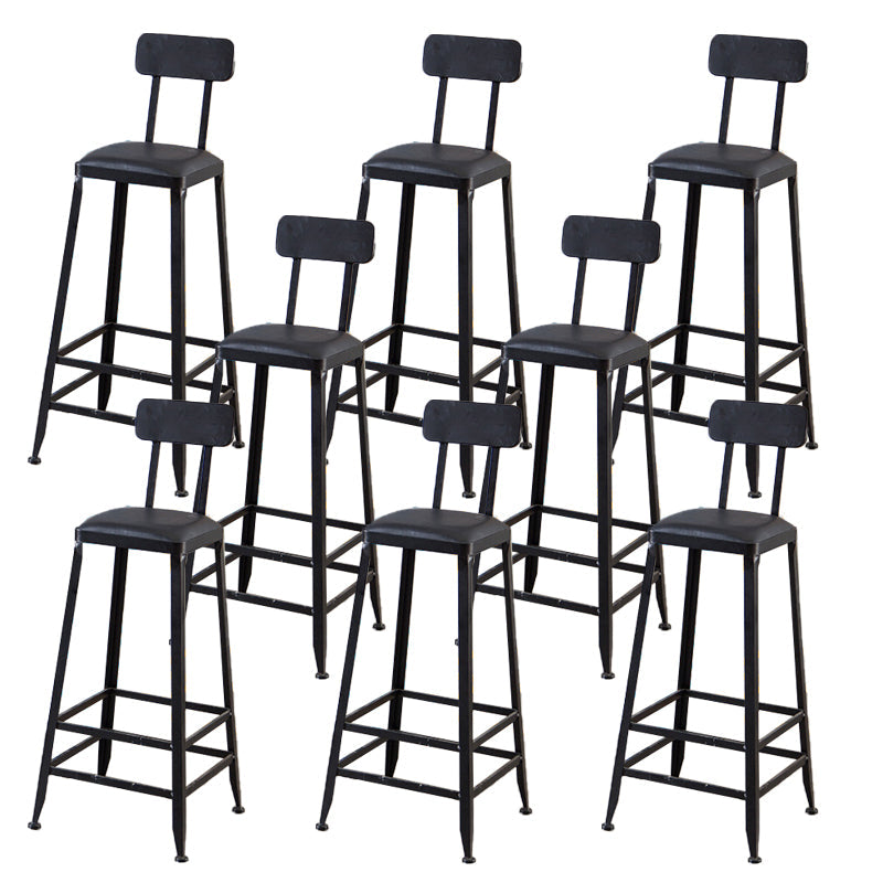 Sgabelli da pranzo industriali sgabelli da barre quadrate senza piede con poggiapiedi