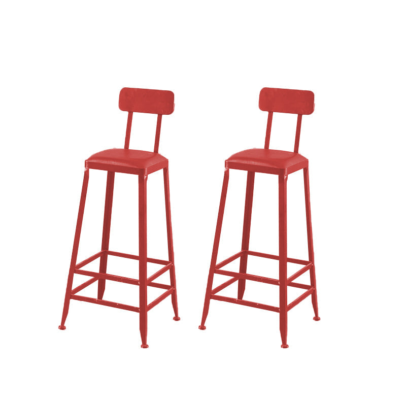 Sgabelli da pranzo industriali sgabelli da barre quadrate senza piede con poggiapiedi