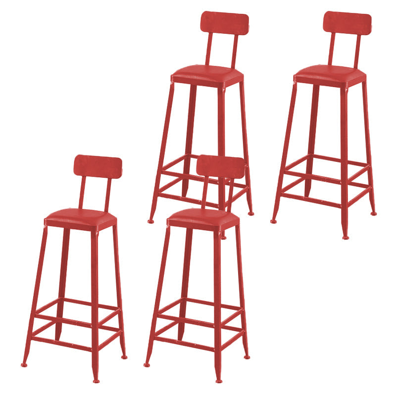 Sgabelli da pranzo industriali sgabelli da barre quadrate senza piede con poggiapiedi