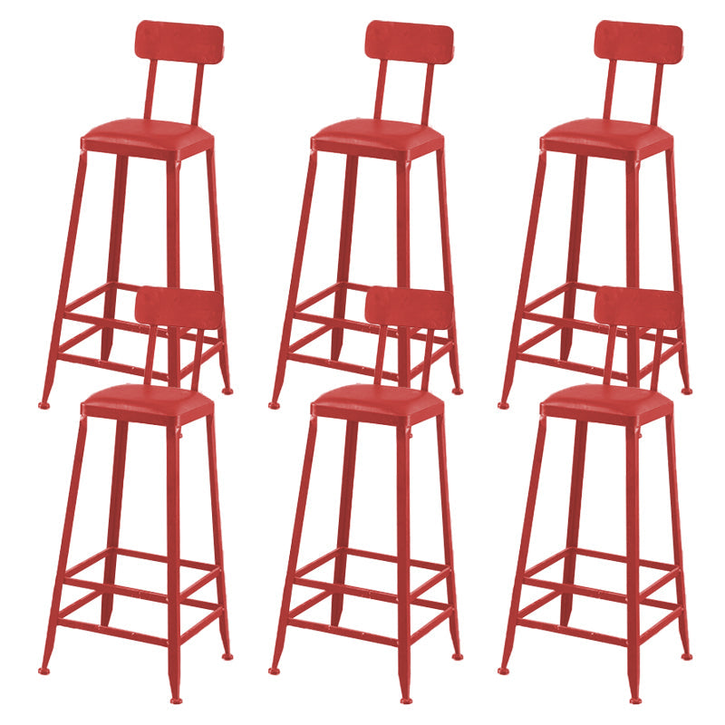 Sgabelli da pranzo industriali sgabelli da barre quadrate senza piede con poggiapiedi