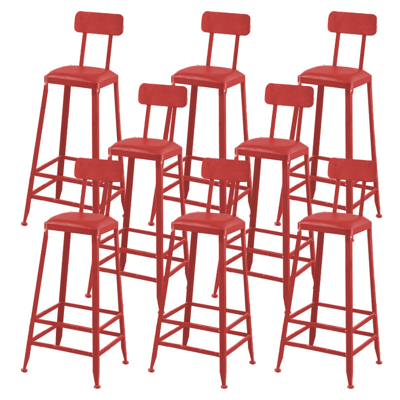 Sgabelli da pranzo industriali sgabelli da barre quadrate senza piede con poggiapiedi