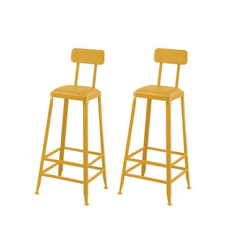 Sgabelli da pranzo industriali sgabelli da barre quadrate senza piede con poggiapiedi