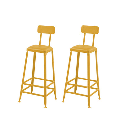 Sgabelli da pranzo industriali sgabelli da barre quadrate senza piede con poggiapiedi