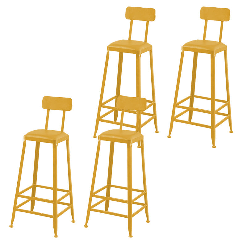 Sgabelli da pranzo industriali sgabelli da barre quadrate senza piede con poggiapiedi