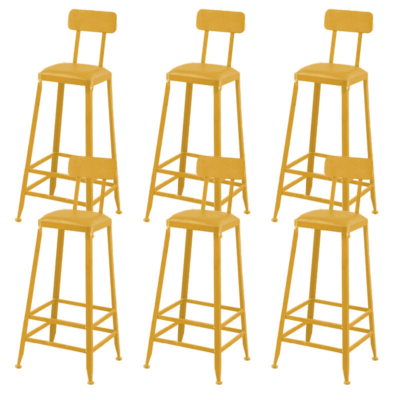 Sgabelli da pranzo industriali sgabelli da barre quadrate senza piede con poggiapiedi