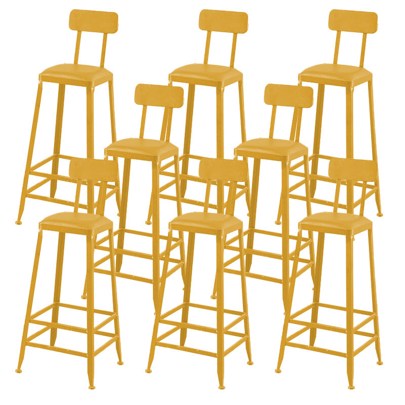 Sgabelli da pranzo industriali sgabelli da barre quadrate senza piede con poggiapiedi