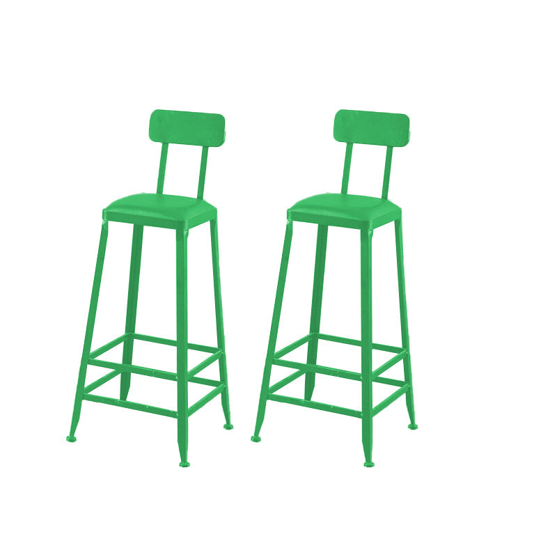 Sgabelli da pranzo industriali sgabelli da barre quadrate senza piede con poggiapiedi