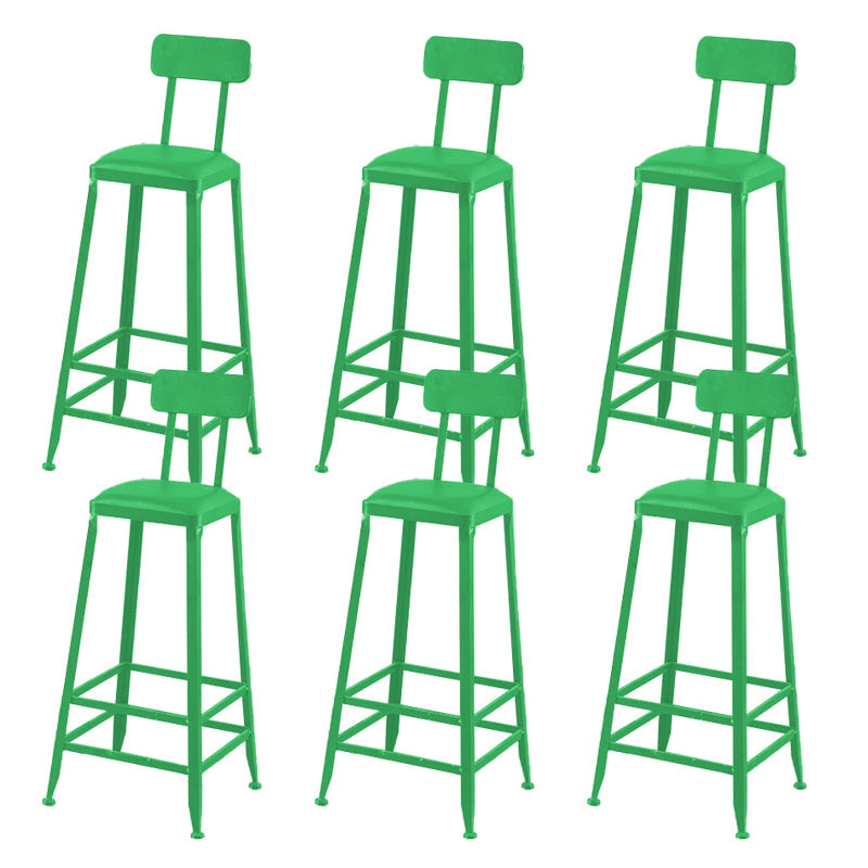 Sgabelli da pranzo industriali sgabelli da barre quadrate senza piede con poggiapiedi