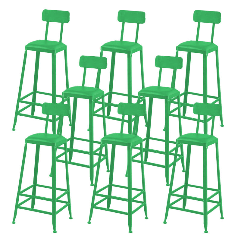 Sgabelli da pranzo industriali sgabelli da barre quadrate senza piede con poggiapiedi