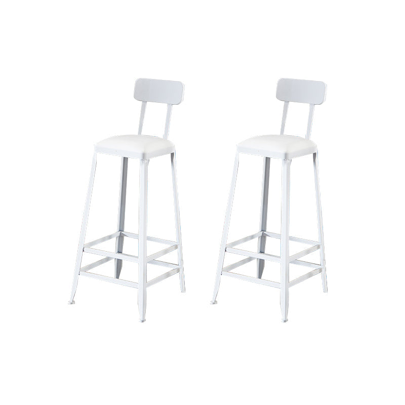 Sgabelli da pranzo industriali sgabelli da barre quadrate senza piede con poggiapiedi