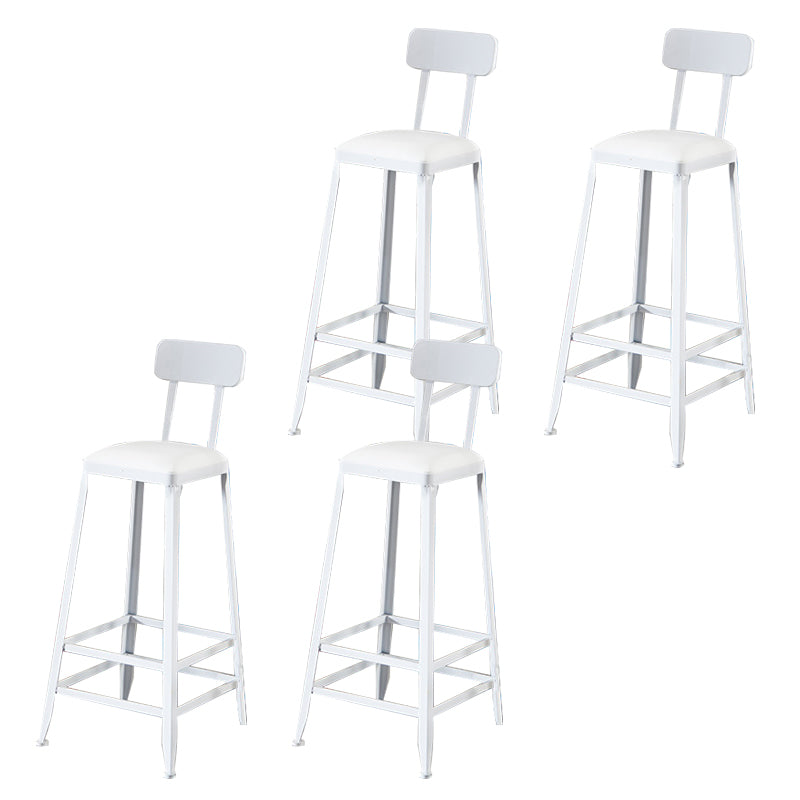 Sgabelli da pranzo industriali sgabelli da barre quadrate senza piede con poggiapiedi