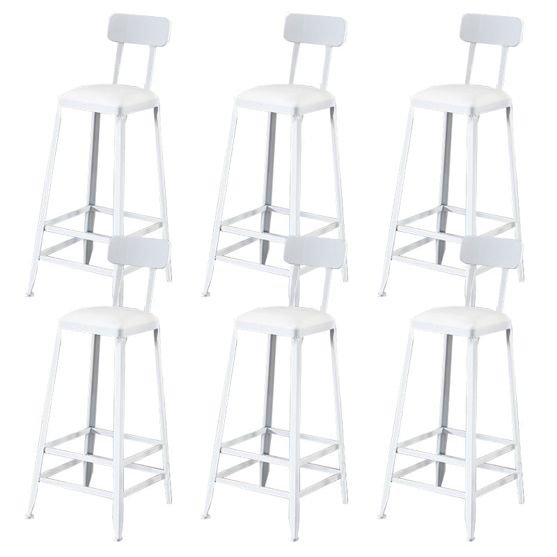 Sgabelli da pranzo industriali sgabelli da barre quadrate senza piede con poggiapiedi