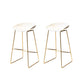 Glam Low Back Dining Stools Armless Bar Stools with Footrest Gold-White 2 Piece Set Clearhalo 'Bar Furniture' 'Bar Stools' 'bar_stools' 'furn' 'furn_bar_stools' 'Furniture' 'Kitchen & Dining Furniture' 6955435