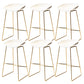 Glam Low Back Dining Stools Armless Bar Stools with Footrest Gold-White 6 Piece Set Clearhalo 'Bar Furniture' 'Bar Stools' 'bar_stools' 'furn' 'furn_bar_stools' 'Furniture' 'Kitchen & Dining Furniture' 6955438